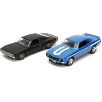 Jada Rýchlo a zbesilo Twin Pack Chevrolet Camaro 1969 a Dodge Charge Wide Body 1968, 1:32 Wave 2