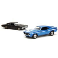 Jada Rýchlo a zbesilo Twin Pack Chevrolet Camaro 1969 a Dodge Charge Wide Body 1968, 1:32 Wave 3
