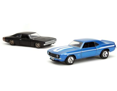 Jada Rýchlo a zbesilo Twin Pack Chevrolet Camaro 1969 a Dodge Charge Wide Body 1968, 1:32 Wave