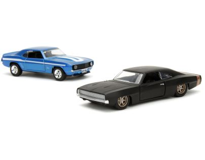 Jada Rýchlo a zbesilo Twin Pack Chevrolet Camaro 1969 a Dodge Charge Wide Body 1968, 1:32 Wave