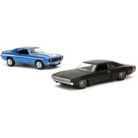 Jada Rýchlo a zbesilo Twin Pack Chevrolet Camaro 1969 a Dodge Charge Wide Body 1968, 1:32 Wave 4