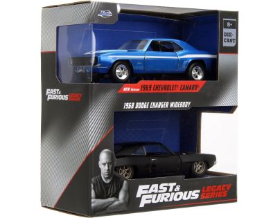 Jada Rýchlo a zbesilo Twin Pack Chevrolet Camaro 1969 a Dodge Charge Wide Body 1968, 1:32 Wave