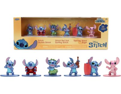 Jada Stitch Kovové zberateľské nanofigúrky 1,65 palca sada 6 ks