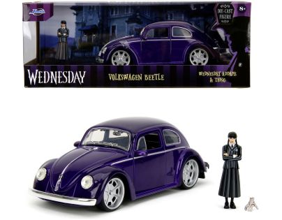 Jada Wednesday auto 1972 VW Beetle 1:24 a figúrka Wednesday