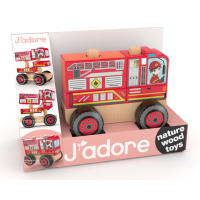 J'ADORE Hasičské auto drevená skladačka 2