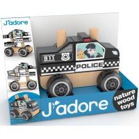 J'ADORE Drevená skladačka policajné auto 2