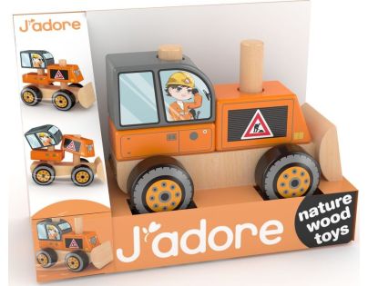 J'ADORE Stavebné auto drevená skladačka