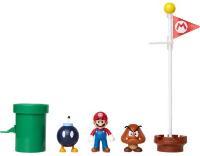 Jakks Sada figúrok Super Mario 6 cm Acorn plains