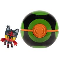 Jazwares Pokémon Clip N Go Poké Ball Litten a Dusk Ball - Poškodený obal
