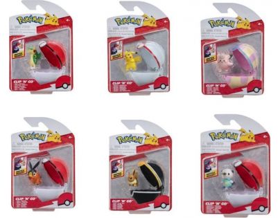 Jazwares Pokémon Clip N Go Poké Ball Pikachu a Premier Ball White