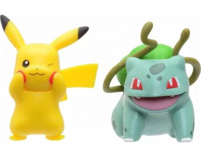 Jazwares Pokémon figurky č.6 Pikachu a Bulbasaur