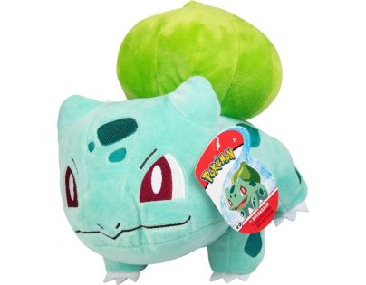 Jazwares Pokémon plyšový 20 cm IV Bulbasaur otevřené oči