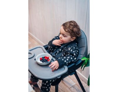 MoMi Flovi Jedálenská stolička tmavo šedá