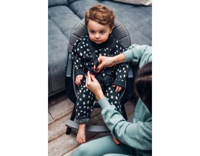 MoMi Flovi Jedálenská stolička tmavo šedá