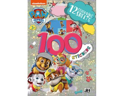 Jiri Models 100 samolepiek s maľovacími listami Labková patrola