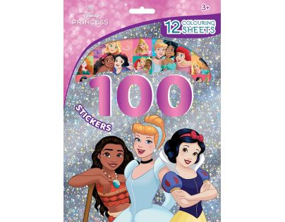 Jiri Models 100 samolepiek s omaľovánkovými listami Disney Princezné