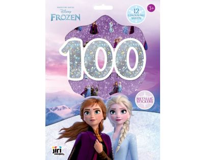JIRI MODELS a.s. 100 metalických samolepiek s omaľovánkovými listami Ľadové kráľovstvo