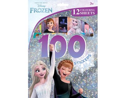 JIRI MODELS a.s. 100 samolepiek s omaľovánkovými listami Ľadové kráľovstvo
