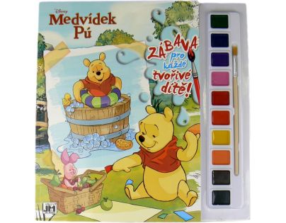 Jiri Models Disney Omalovánky s barvami A4 Medvídek Pú