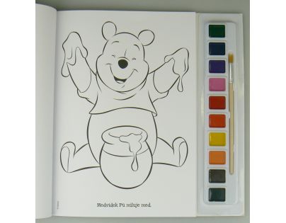 Jiri Models Disney Omalovánky s barvami A4 Medvídek Pú