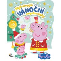 JIRI MODELS Najkrajšie vianočné omaľovánky so samolepkami Prasiatko Peppa