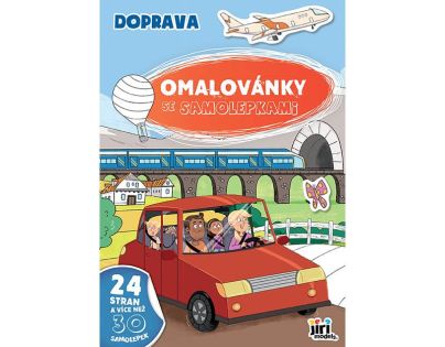 Jiří Models Omaľovánky A4 so samolepkami Doprava