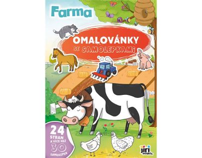 Jiří Models Omaľovánky A4 so samolepkami Farma
