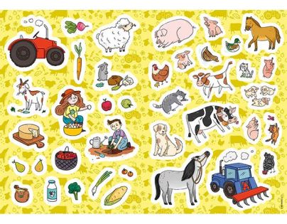 Jiří Models Omaľovánky A4 so samolepkami Farma
