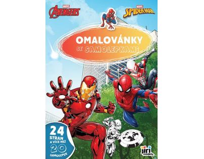 Jiri Models Omaľovánky A4 so samolepkami Marvel