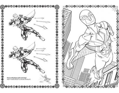 Jiri Models Omaľovánky A4 so samolepkami Marvel