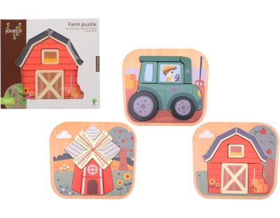 Jouéco® Drevené puzzle Farma