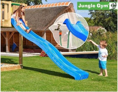 Jungle Gym Modrá šmýkačka 265 cm s prípojkou pre hadicu