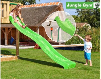 Jungle Gym Zelená šmýkačka 265 cm s prípojkou pre hadicu