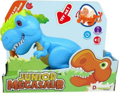 ADC Black Fire Junior Megasaur ohybný a hryzacie T-Rex modrý