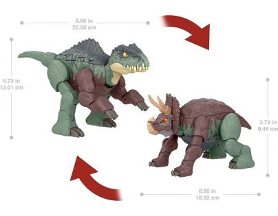 Jurassic World Dinosaurus s transformáciou Dvojité nebezpečenstvo Giganotosaurus a Nasutoceratops