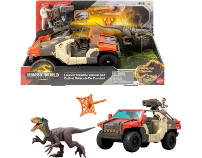 Jurassic World Super auto s vodičom a dinosaurom