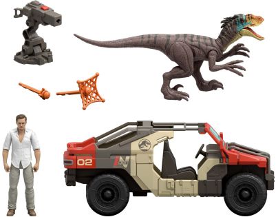 Jurassic World Super auto s vodičom a dinosaurom