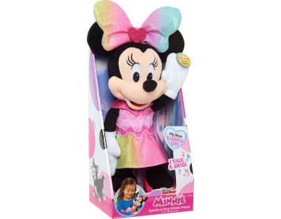 Just Play Minnie Mouse Spievajúci plyšák v lesklých šatách 30 cm