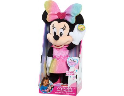 Just Play Minnie Mouse Spievajúci plyšák v lesklých šatách 30 cm