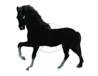Kůň Maxi 36cm Černý Lamps