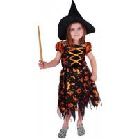 Rappa Karnevalový kostým Čarodenica halloween s klobúkom veľ. M Rappa Karnevalový kostým Čarodenica halloween s klobúkom veľ. M