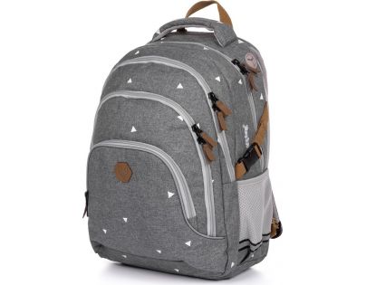 Karton P + P Školský batoh Oxy Scooler Grey triangles