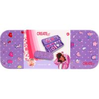 Kazeta fialová s líčením v kovovej krabičke rozkladacej Creat it!