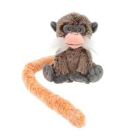 Keeleco Opička s chvostom 18 cm šedo-oranžová