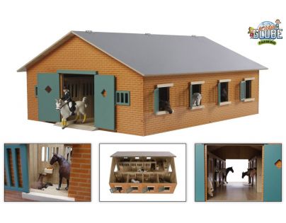 Kids Globe Drevené konské stajne 1:24
