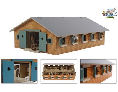 Kids Globe Drevené konské stajne 1:32