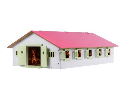 Kids Globe Konské drevené stajne 1:32