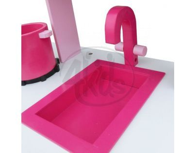 KidsHome Dětská kuchyňka s příslušenstvím 100 cm - růžová (02054)