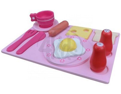 KidsHome Dětská kuchyňka s příslušenstvím 100 cm - růžová (02054)