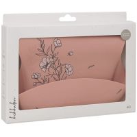 KikkaBoo Podbradník s vreckom Platinum Silicone Flora Blush 3